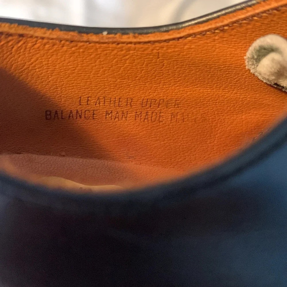 Vintage little boys shoes mother goose blue leather sneakers red goose black 6.5 - Picture 6 of 11